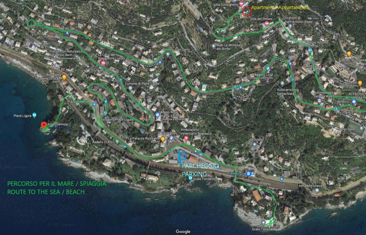 Apartmán Casaviva - Ampio Trilocale Vista Mare Con Piscina - Pieve Alta Pieve Ligure Exteriér fotografie