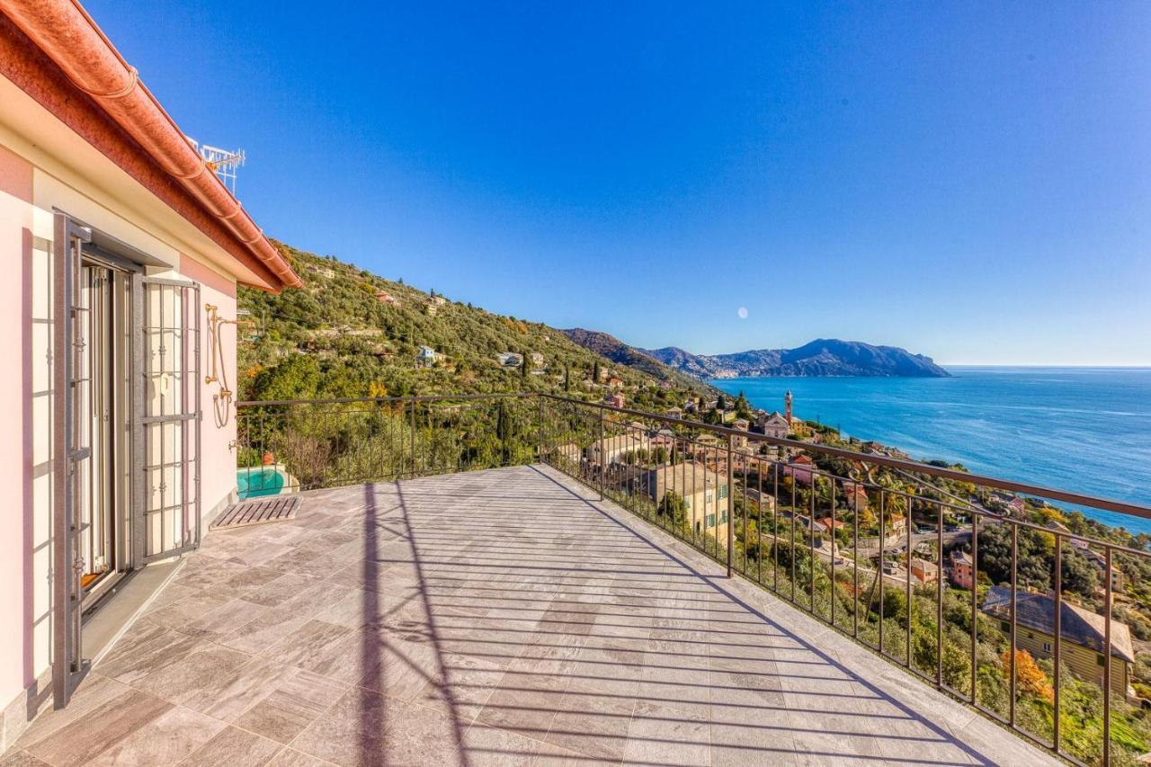 Apartmán Casaviva - Ampio Trilocale Vista Mare Con Piscina - Pieve Alta Pieve Ligure Exteriér fotografie